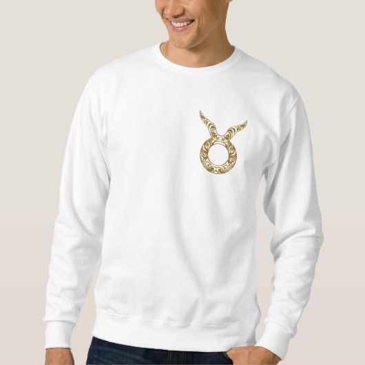 Taurus Zodiac - Tribal Gold Sweatshirt (Vorderseite)