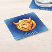 Taurus zodiac-Untersetzer Rechteckiger Pappuntersetzer (angewinkelt)