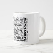 Taurus Zodiac Word Cloud Inspiration Jumbo-Tasse (Vorderseite Rechts)