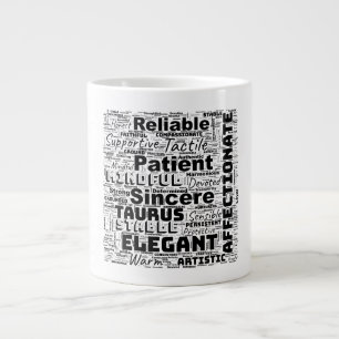 Taurus Zodiac Word Cloud Inspiration Jumbo-Tasse