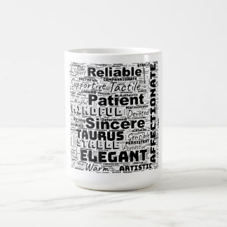 Taurus Zodiac Word Cloud Inspiration Kaffeetasse