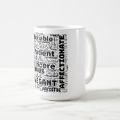 Taurus Zodiac Word Cloud Inspiration Kaffeetasse (VorderseiteRechts)
