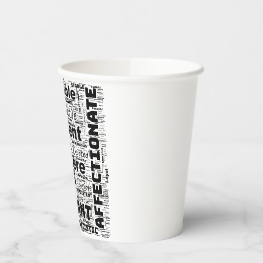 Taurus Zodiac Word Cloud Inspiration Pappbecher (Links)