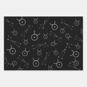 Taurus Zodiac Wrapping Paper Flat Sheet Set 3 Geschenkpapier Set (Vorderseite 2)