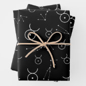 Taurus Zodiac Wrapping Paper Flat Sheet Set 3 Geschenkpapier Set (Beispiel)
