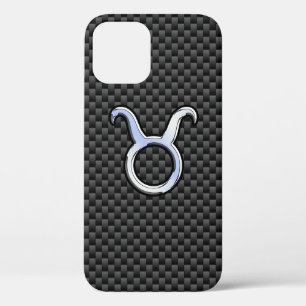 Taurus Zodiac-Zeichen auf Holzkohlefaser Print Case-Mate iPhone Hülle