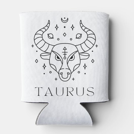 Taurus Zodiac Zeichen der Bulle Dosenkühler (Rückseite)