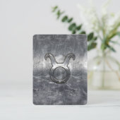 Taurus Zodiac-Zeichen in Grunge Beändigter Stil (Stehend Vorderseite)