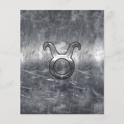 Taurus Zodiac-Zeichen in Grunge Beändigter Stil Flyer (Vorne)