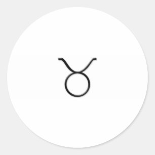 Taurus - Zodiac-Zeichen Runder Aufkleber