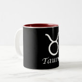 "Taurus" Zodiac-Zeichen Zweifarbige Tasse (Vorderseite Links)