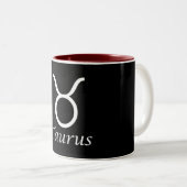 "Taurus" Zodiac-Zeichen Zweifarbige Tasse (VorderseiteRechts)