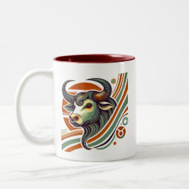 Taurus Zodiac Zwei-Tone-Kaffee-Tasse Zweifarbige Tasse