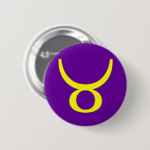 TAURUS, ZODIAKALES ZEICHEN BUTTON (Vorne & Hinten)