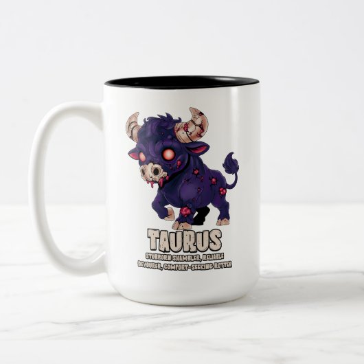 Taurus Zombie Zweifarbige Tasse (Links)