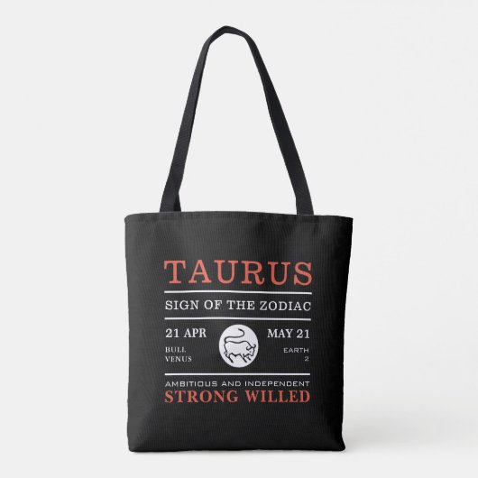 Tauruszeichen der Göttin, astrologisch Tasche (Rückseite)
