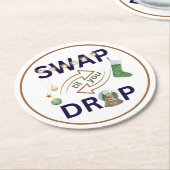 Tausch Sie fallen Weihnachts-Untersetzer Runder Pappuntersetzer (Angewinkelt)