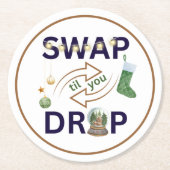 Tausch Sie fallen Weihnachts-Untersetzer Runder Pappuntersetzer (Vorderseite)