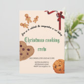 Tausch von Weihnachtsgebäck für Rotbackmannschaft Feiertagskarte (Stehend Vorderseite)