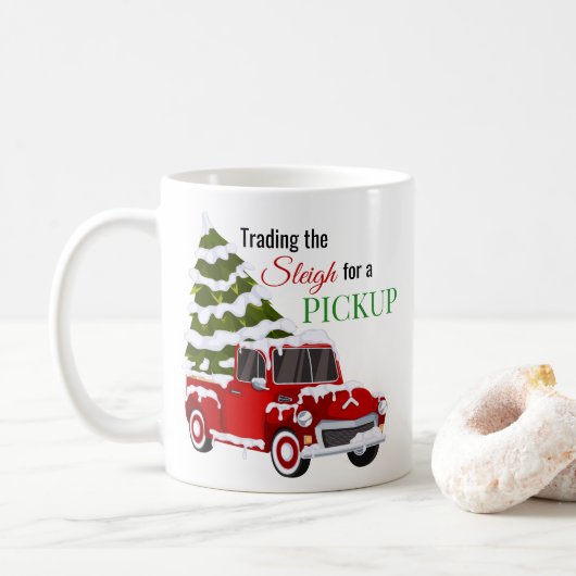 Tausche den Schlitten gegen einen lustigen roten P Kaffeetasse (Mit Donut)