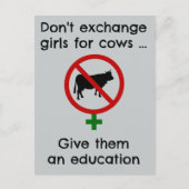 Tausche keine Mädchen gegen Kühe Postkarte (Vorderseite)