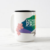 Tausche Pride-Becher mit Sakura-Blumen Zweifarbige Tasse (Vorderseite Links)