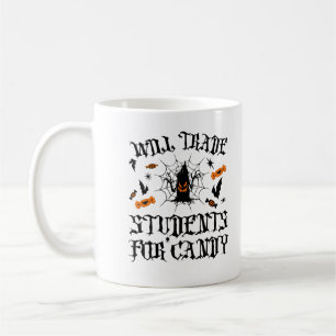 Tausche Schüler gegen Halloween-Süßigkeiten Lehrer Kaffeetasse