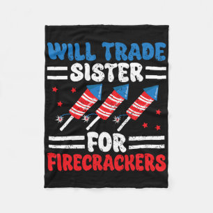 Tausche Schwester gegen Feuerwerk Lustige Jungs 4. Fleecedecke