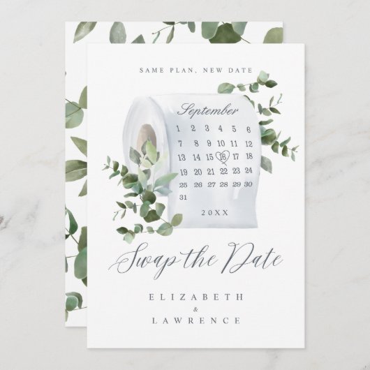 Tauschen Sie den Kalender der Papierrollen des Pap Save The Date (Vorne/Hinten)