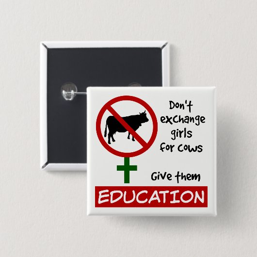 Tauschen Sie keine Mädchen gegen Kühe aus, geben S Button (Vorne & Hinten)