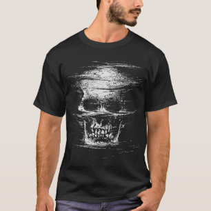 Täuscht den Tod: Glitch-Modus-Totenkopf-Design T-Shirt