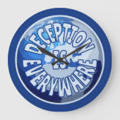 Täuschung ist überall große wanduhr (Vorderseite)