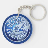 Täuschung ist überall schlüsselanhänger (Rückseite)