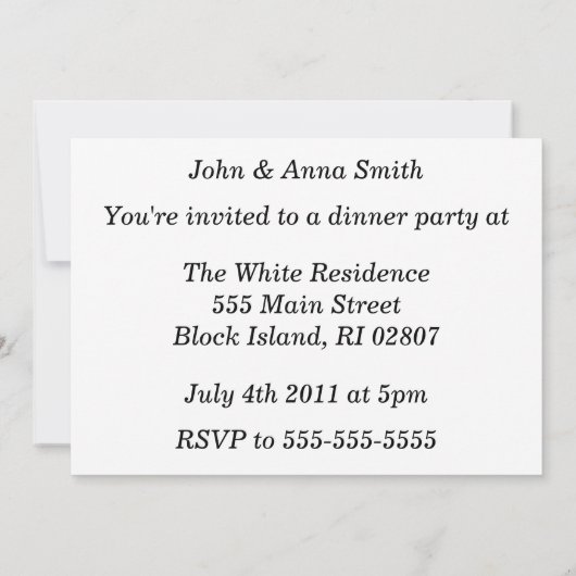 Täuschungs-Monogramm G Einladung (Rückseite)