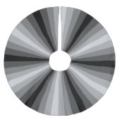 Täuschungs-schwarzer Baum-Rock Polyester Weihnachtsbaumdecke (Vorderseite)