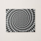 Täuschungs-Schwarzweiss-Strudel Puzzle (Horizontal)