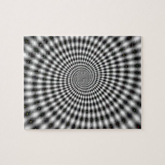 Täuschungs-Schwarzweiss-Strudel Puzzle (Horizontal)