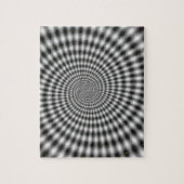 Täuschungs-Schwarzweiss-Strudel Puzzle (Vertikal)