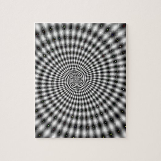 Täuschungs-Schwarzweiss-Strudel Puzzle (Vertikal)