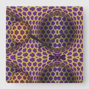 Täuschungs-Trick-Rotations-drehenzeit Quadratische Wanduhr