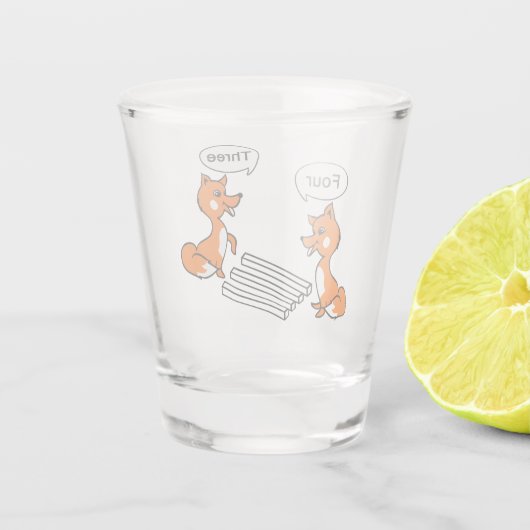 Täuschungs-Trick Schnapsglas (Rückseite)