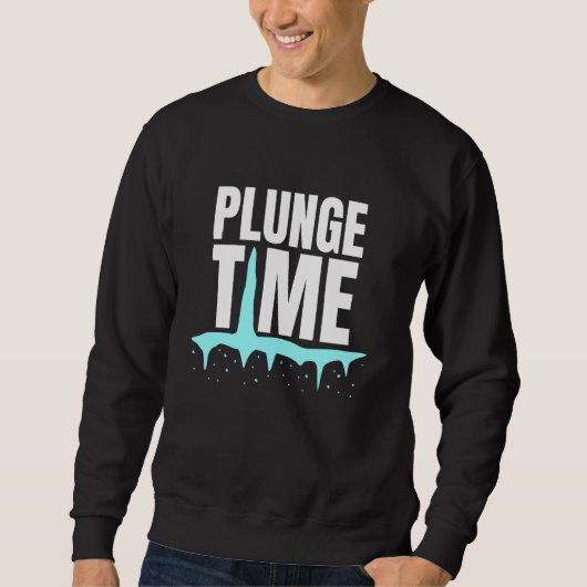 Tauschzeit Eisbad Kälteeinbruch Sweatshirt (Vorderseite)