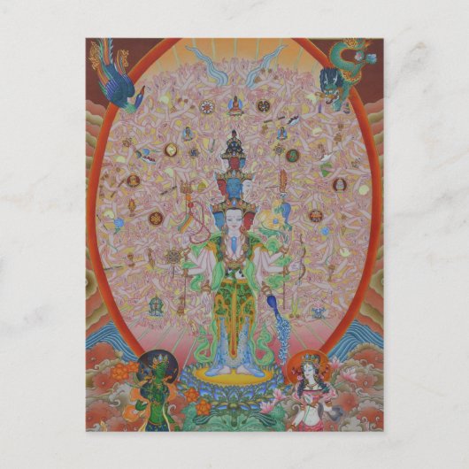 Tausend Armed Avalokiteshvara Postkarte (Vorderseite)