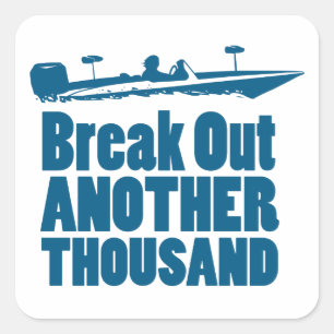 Tausend ausbrechen quadratischer aufkleber