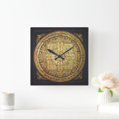 Tausend bewaffnete Avalokiteshvara Mandala Wall Cl Quadratische Wanduhr (Zuhause)
