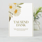 Tausend Dank Karte (Stehend Vorderseite)