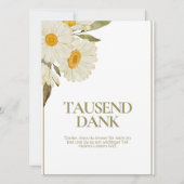 Tausend Dank Karte (Vorderseite)