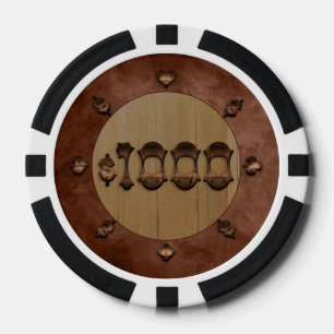 Tausend-Dollar-Pokerchips im Stil des Alten Westen Pokerchips