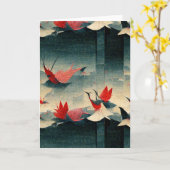 Tausend Flüstern: 1000 Kraner Symphonie Karte (Gelbe Blume)