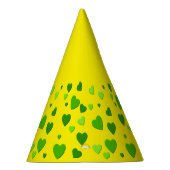 Tausend Herzen für Sie mit gelbem Hintergrund Partyhütchen (Rechts)